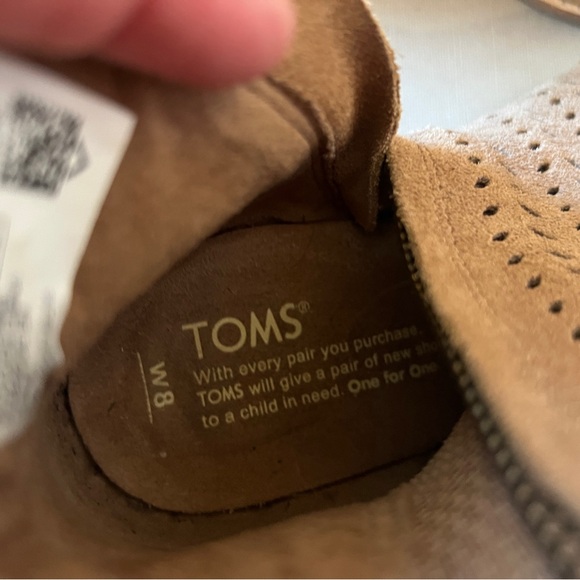 Toms suede heeled boots open toe - Picture 4 of 8